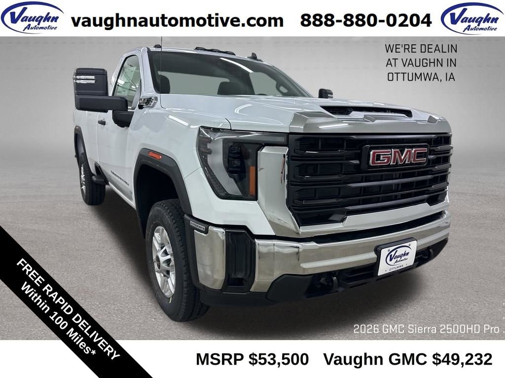 New 2026 GMC Sierra 2500 Pro w/ Snow Plow Prep/Camper Package