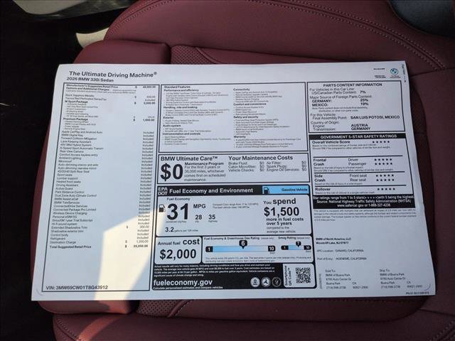 New 2026 BMW 330i Sedan w/ M Sport Package RWD image 17