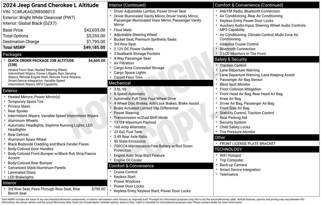 Used 2024 Jeep Grand Cherokee L Laredo image 10