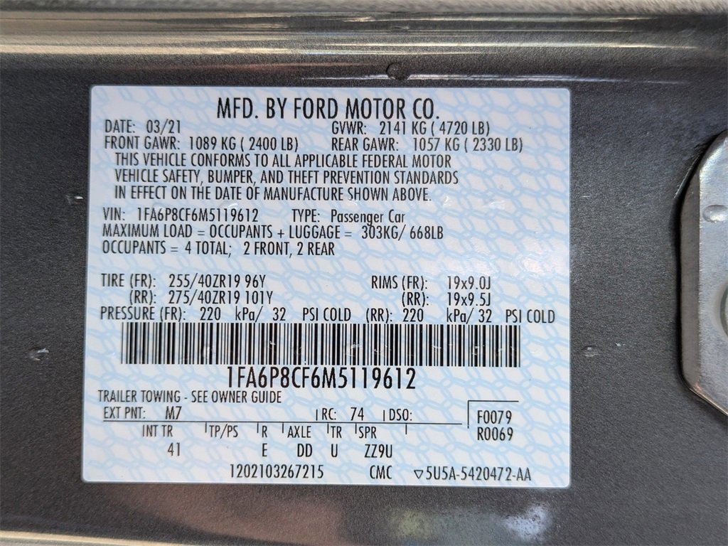 Used 2021 Ford Mustang GT Premium w/ GT Performance Package image 44