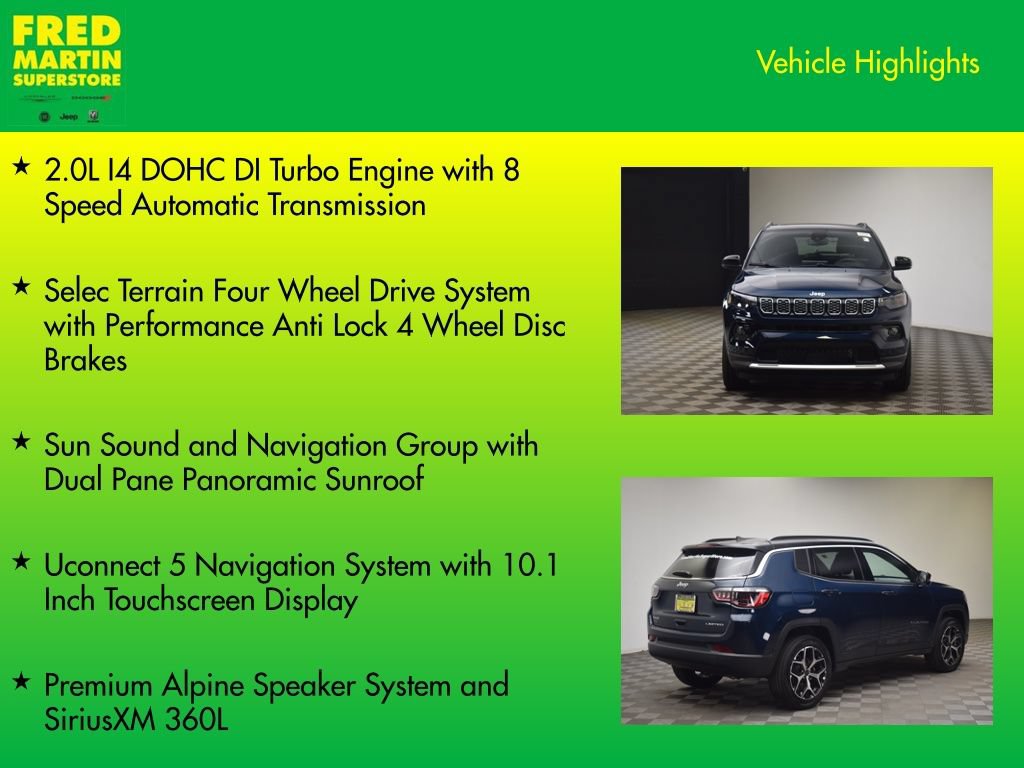 New 2026 Jeep Compass Limited w/ Sun, Sound & Navigation Group AWD/4WD image 7