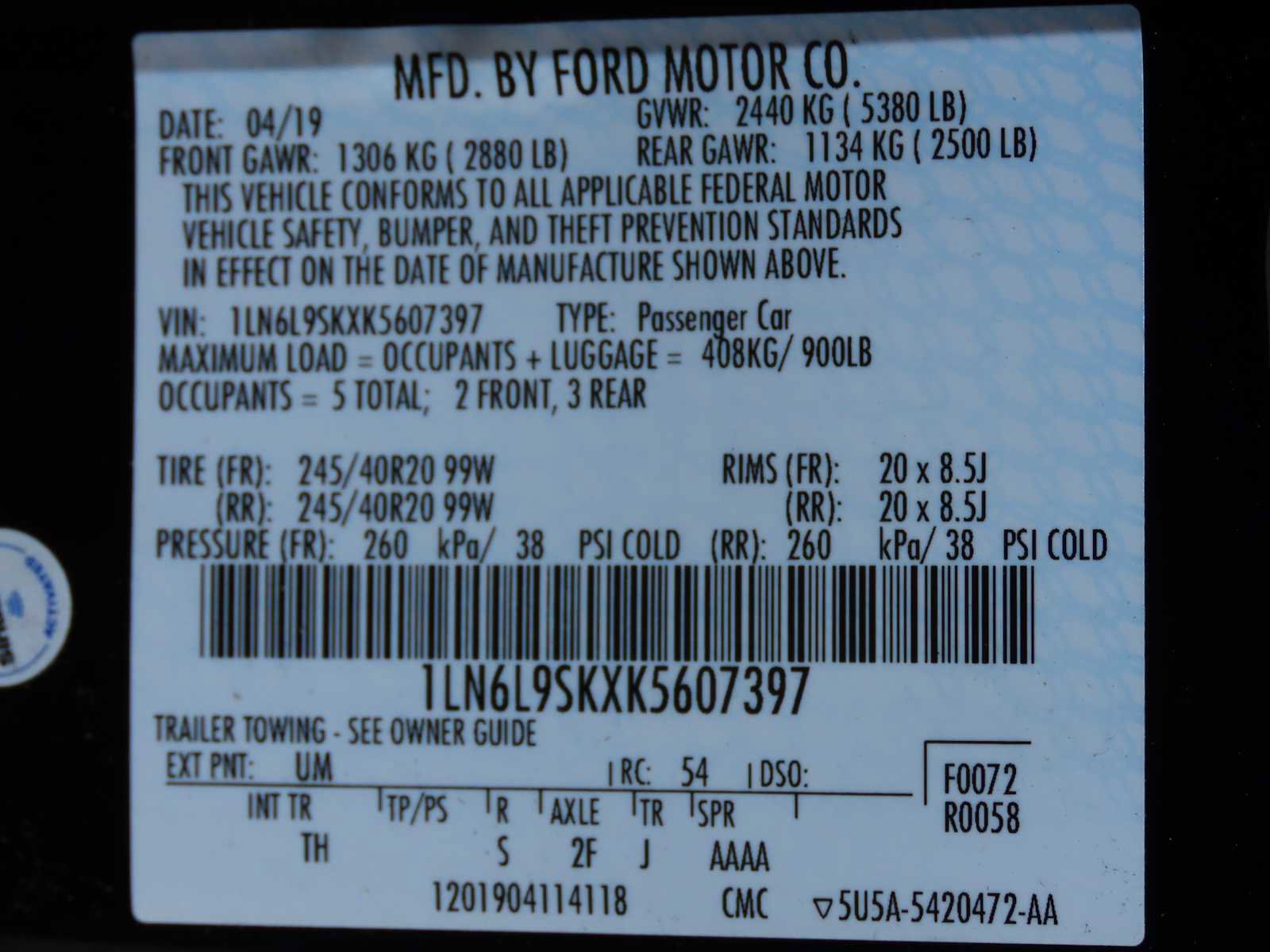 Used 2019 Lincoln Continental Select image 36