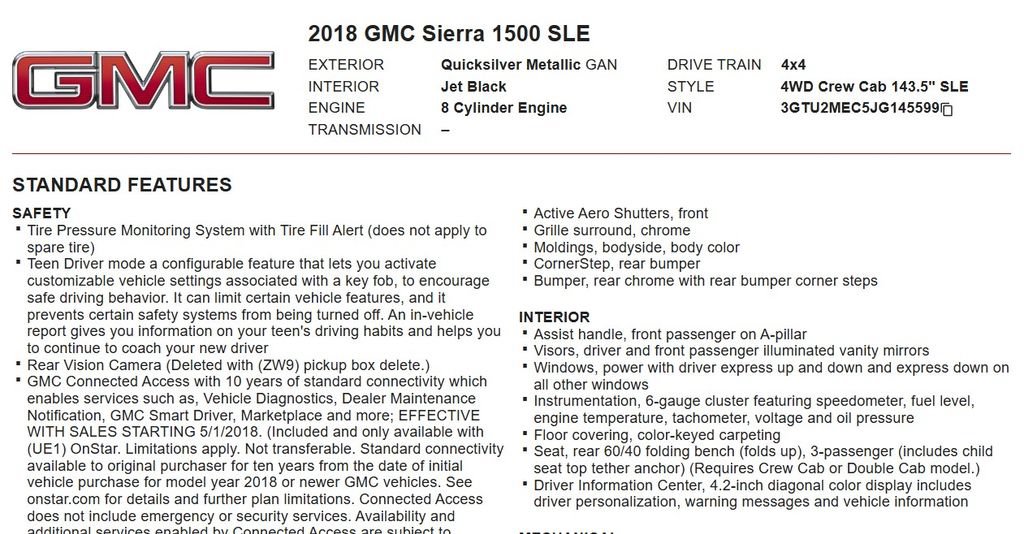 Used 2018 GMC Sierra 1500 SLE w/ Texas SLE Value Package AWD/4WD image 16