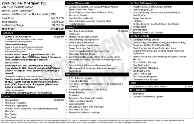 Used 2024 Cadillac CT4 Sport w/ Climate Package image 5