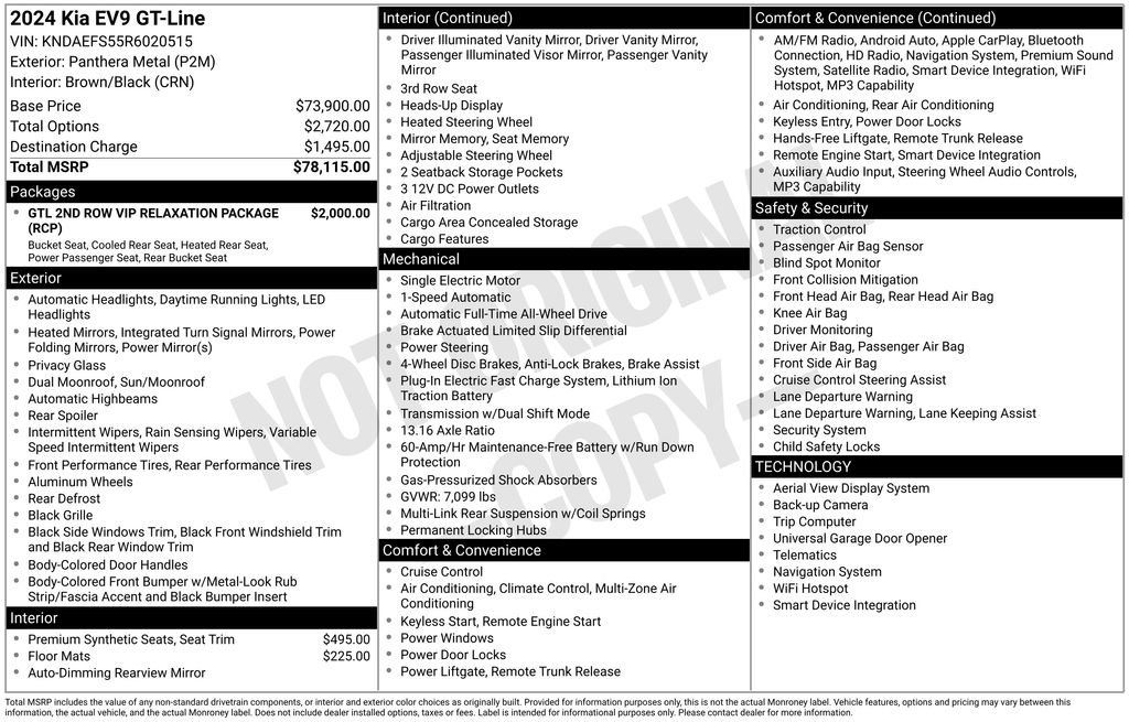 Certified 2024 Kia EV9 GT-Line AWD/4WD image 32