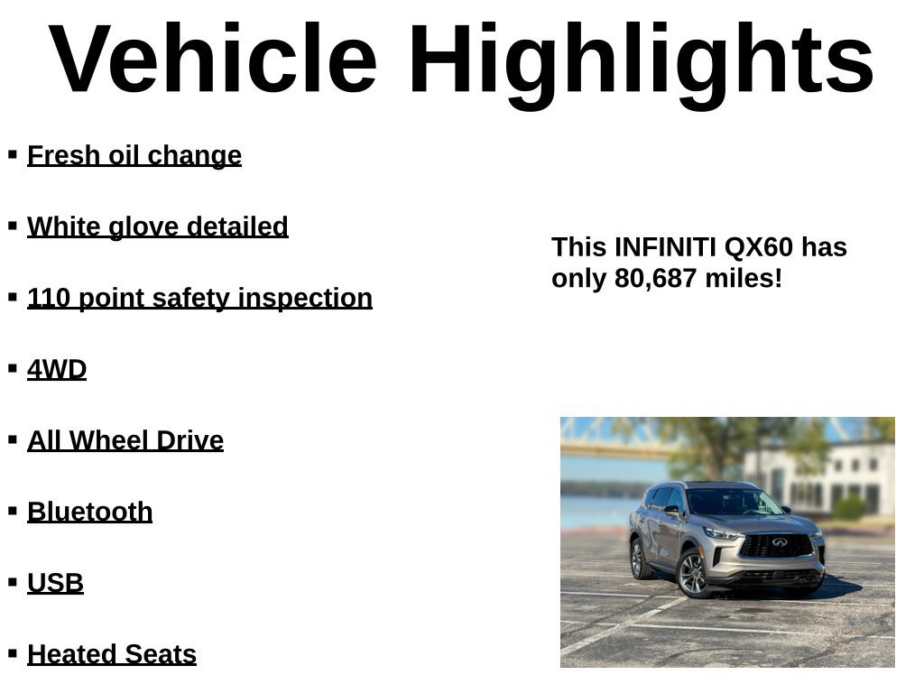 Used 2023 INFINITI QX60 Luxe w/ Cargo Package AWD/4WD image 39