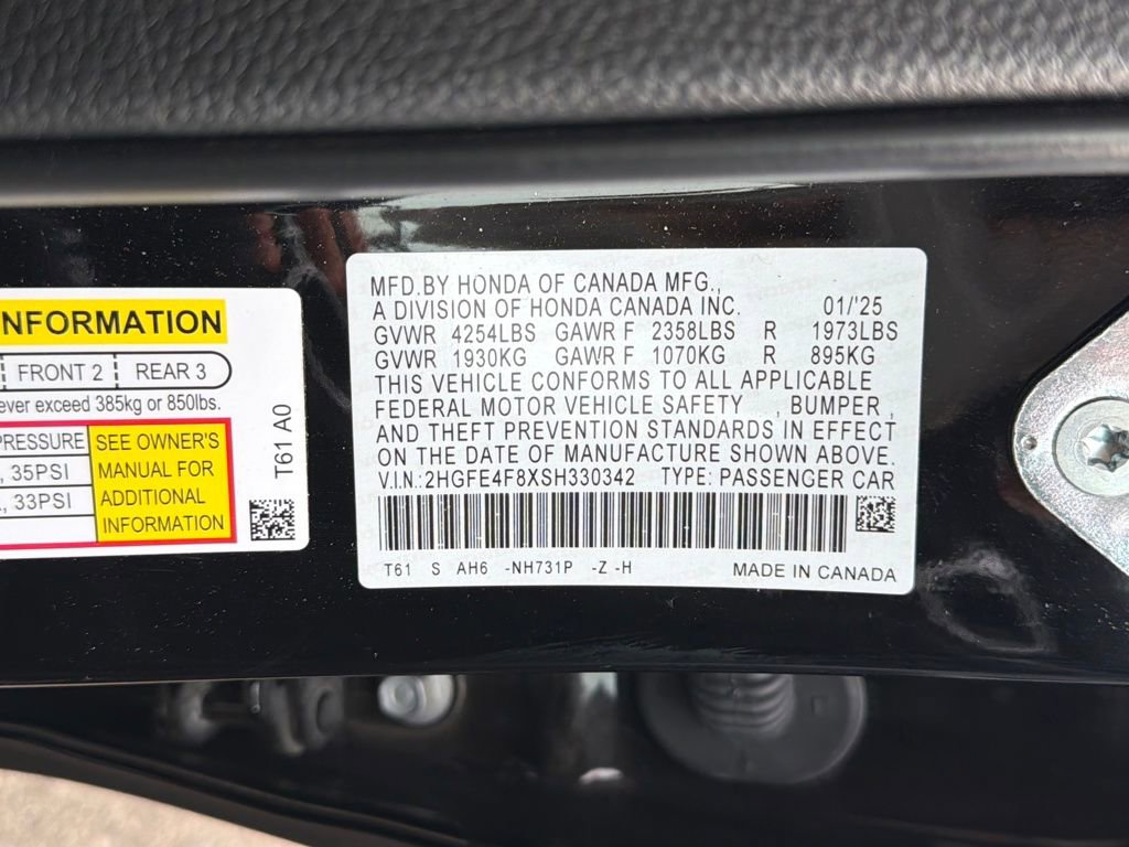 Used 2025 Honda Civic Sport image 32