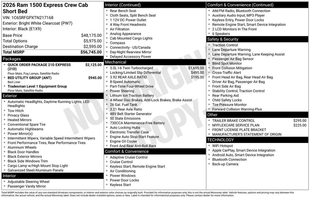 New 2026 RAM 1500 Express image 4
