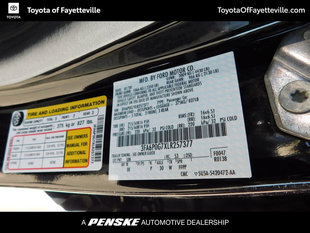 Used 2020 Ford Fusion S image 8