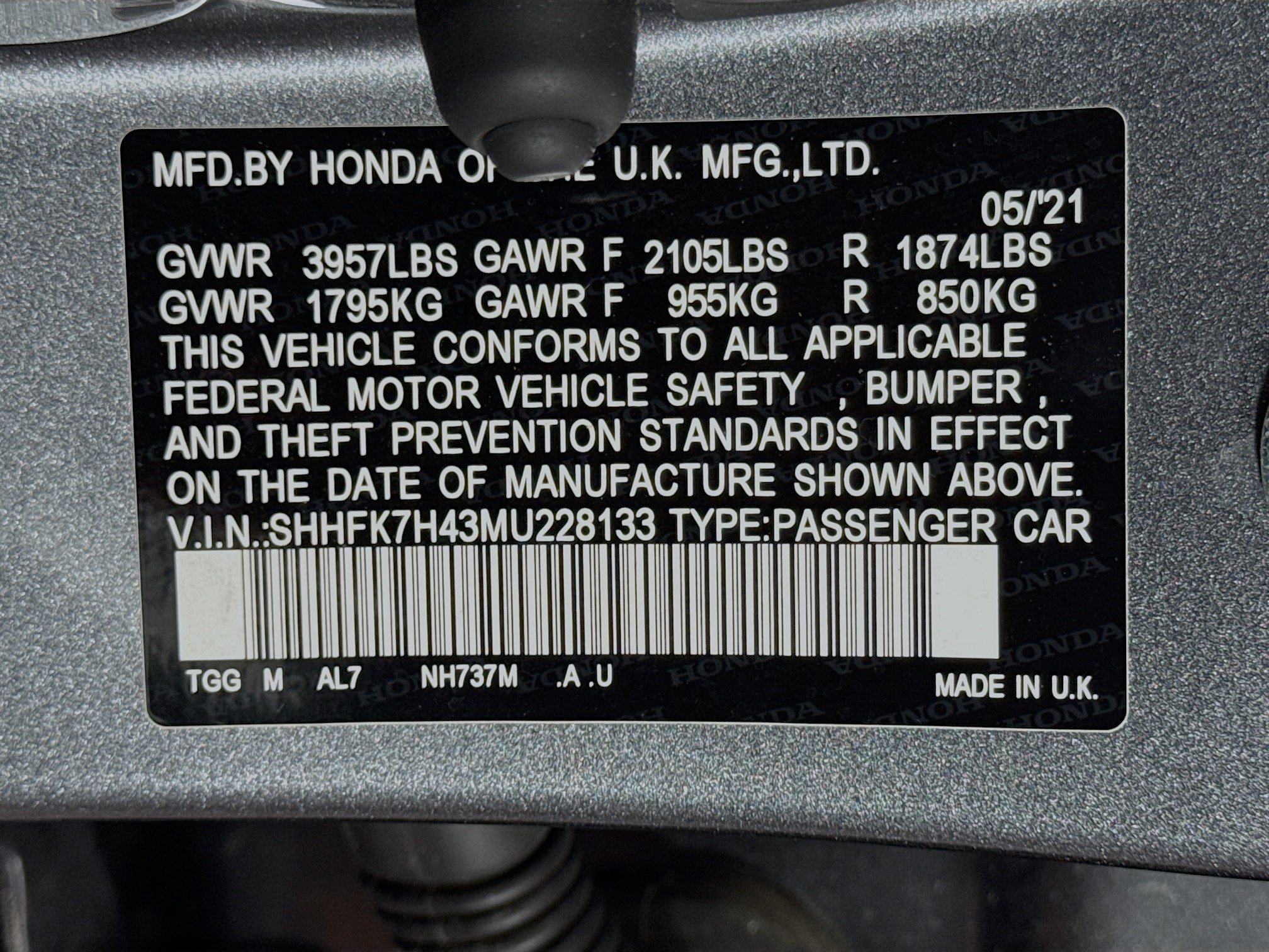 Used 2021 Honda Civic Sport image 40
