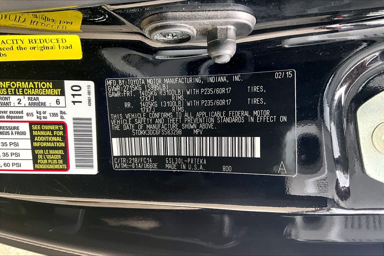 Used 2015 Toyota Sienna LE FWD image 34
