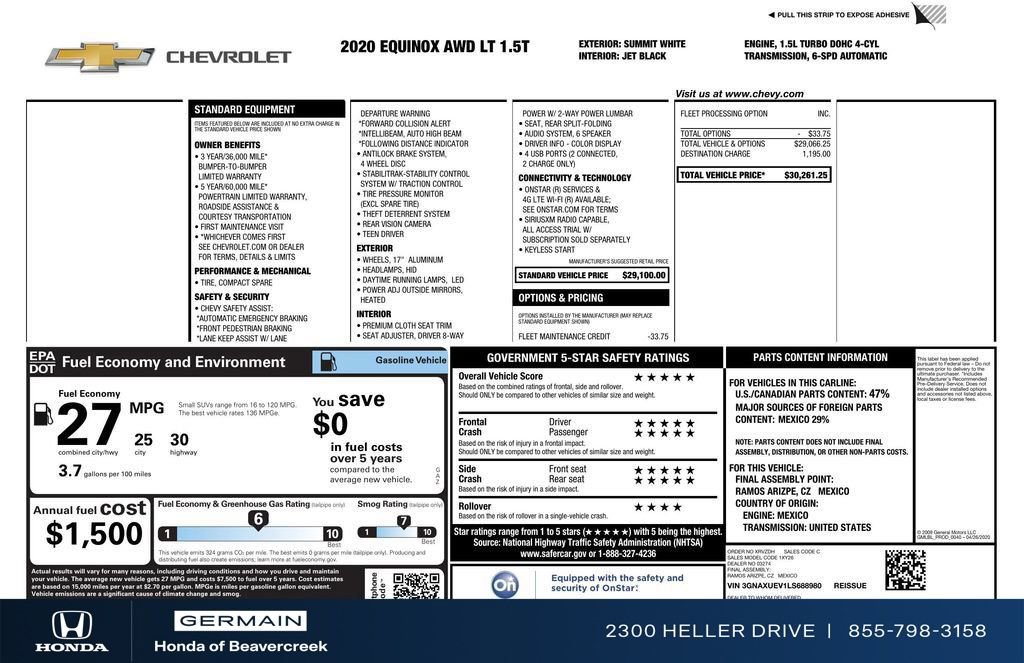 Used 2020 Chevrolet Equinox LT AWD/4WD image 25