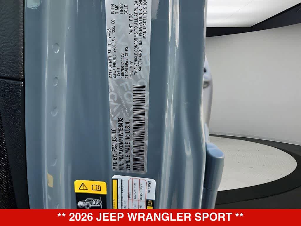 Used 2026 Jeep Wrangler Unlimited Sport AWD/4WD image 40