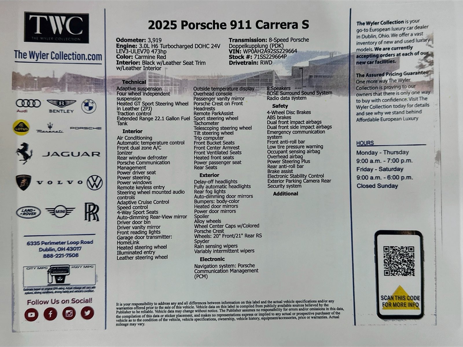 Used 2025 Porsche 911 Carrera S RWD image 43
