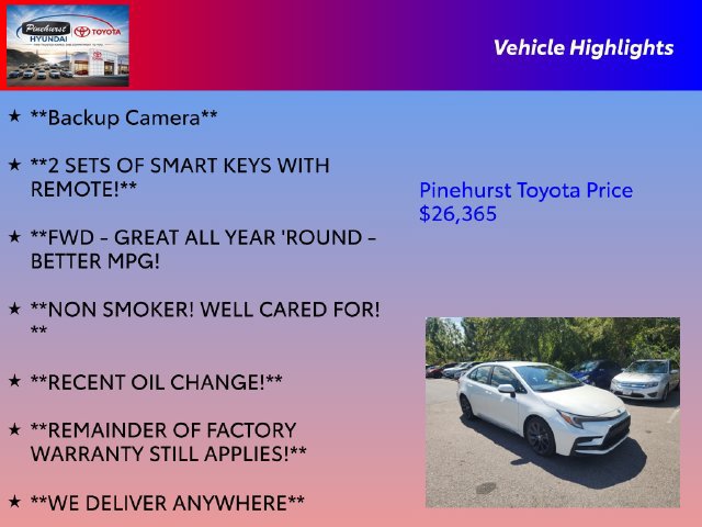 Used 2024 Toyota Corolla SE w/ Convenience Package FWD image 30