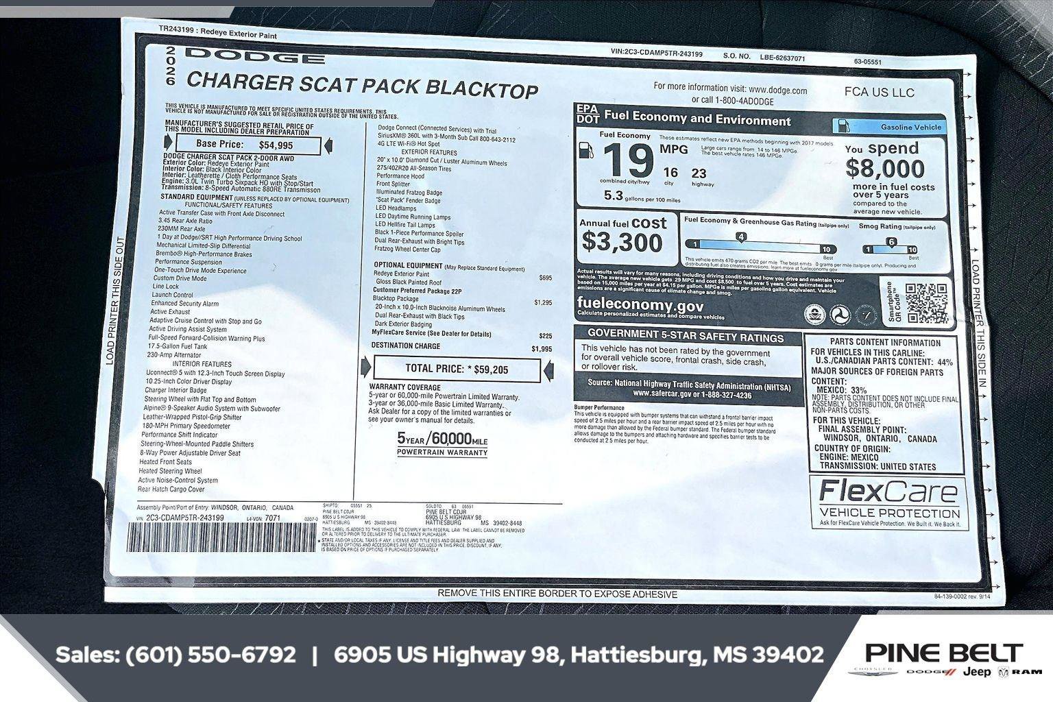 New 2026 Dodge Charger Scat Pack w/ Blacktop Package image 12