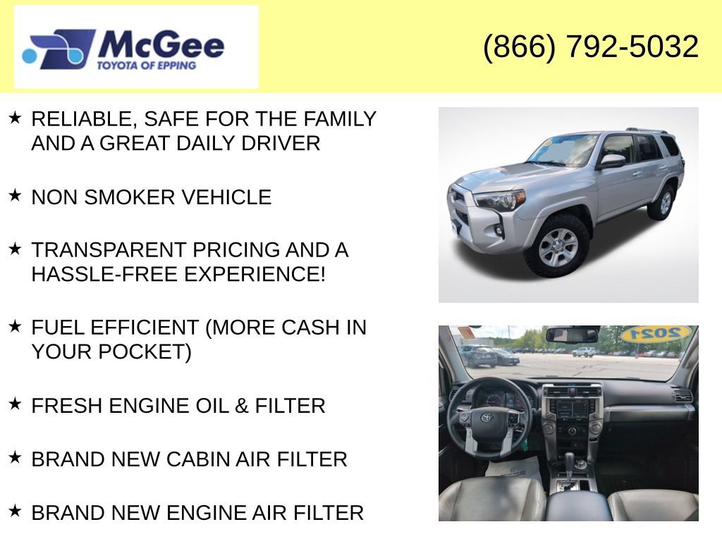 Certified 2021 Toyota 4Runner SR5 AWD/4WD image 4