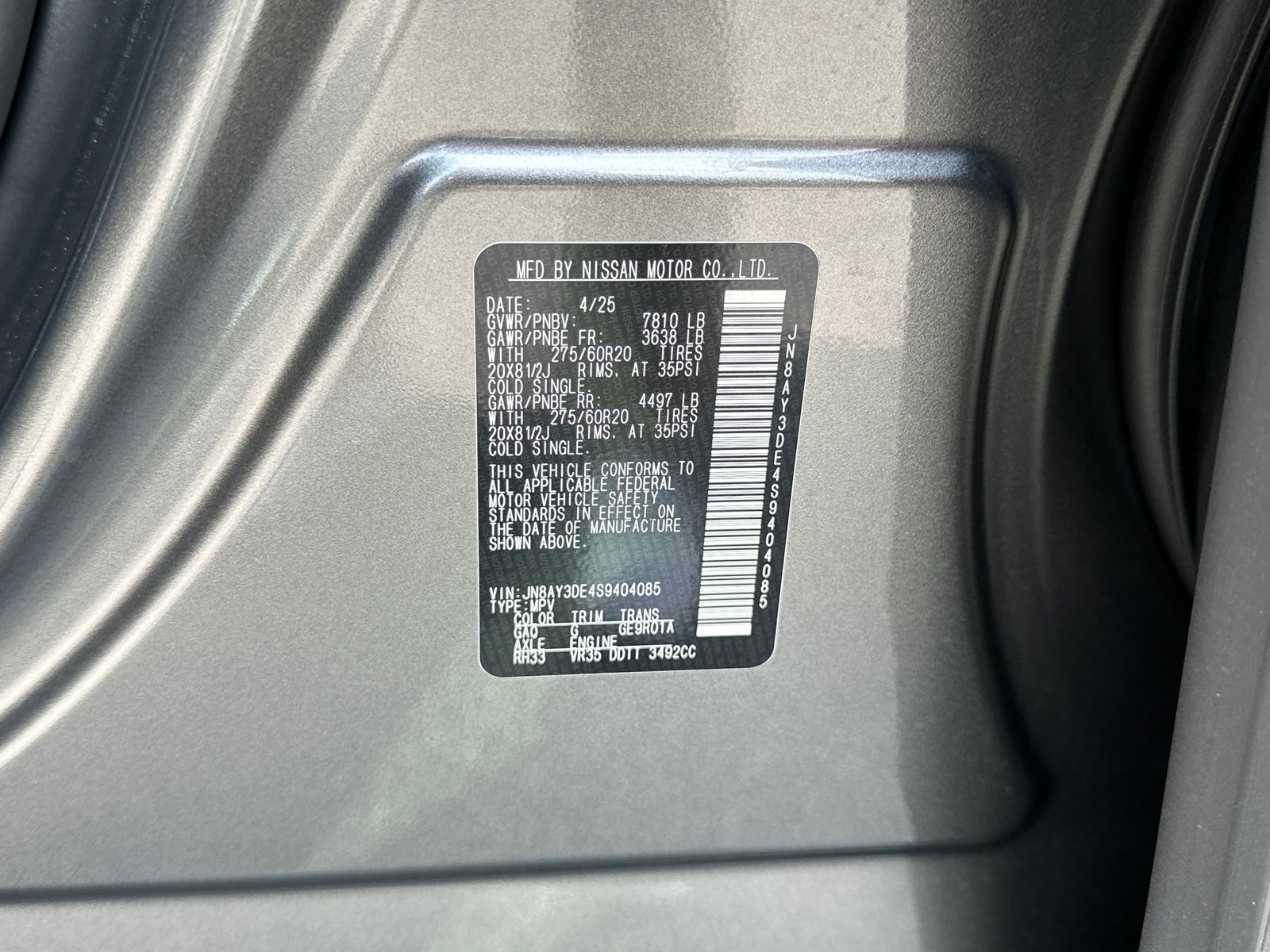 New 2025 Nissan Armada PRO-4X image 34