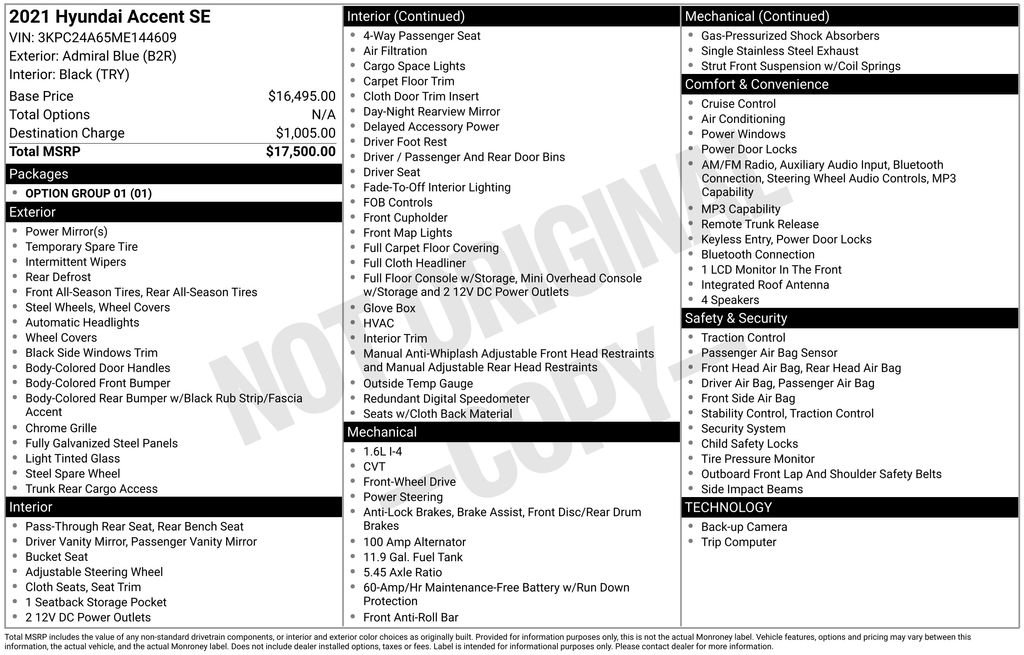 Used 2021 Hyundai Accent SE FWD image 13