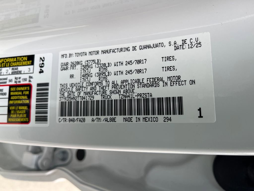 New 2026 Toyota Tacoma SR image 28