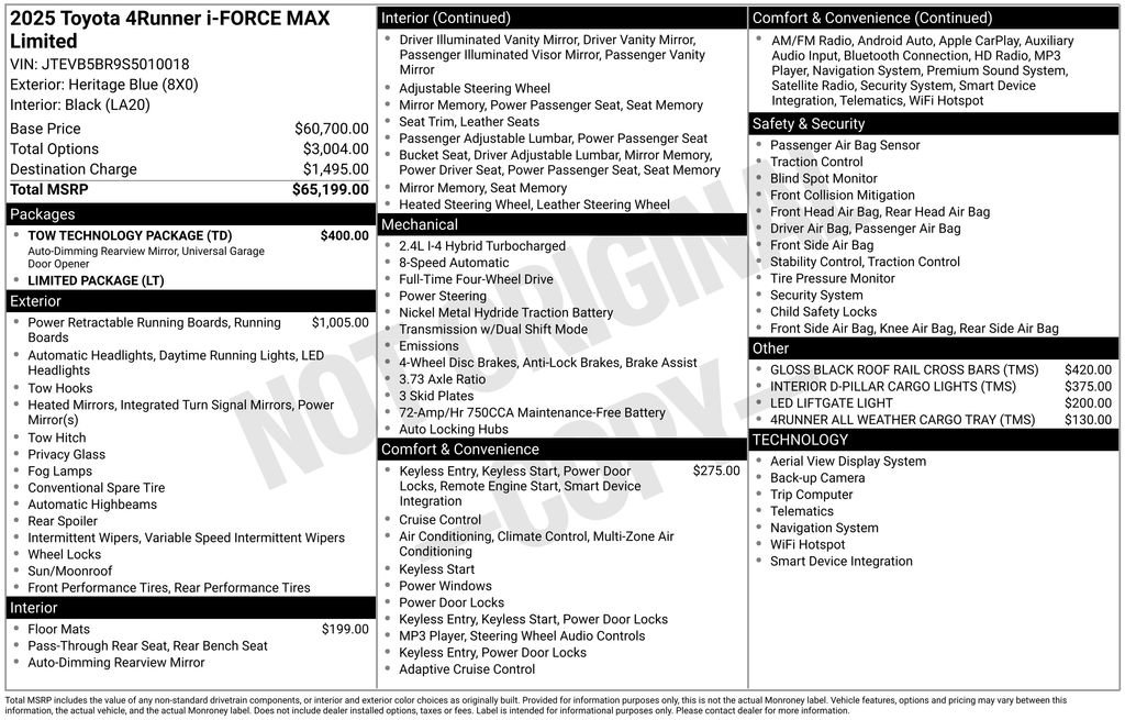 Used 2025 Toyota 4Runner Limited w/ Tow Technology Package image 35