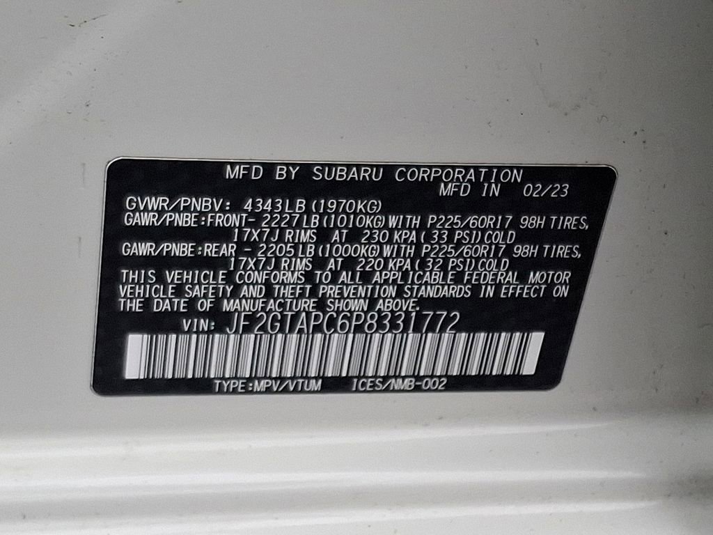 Certified 2023 Subaru Crosstrek 2.0i Premium AWD/4WD image 27