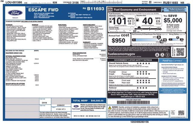 New 2024 Ford Escape SE w/ PHEV Premium Package FWD video 4