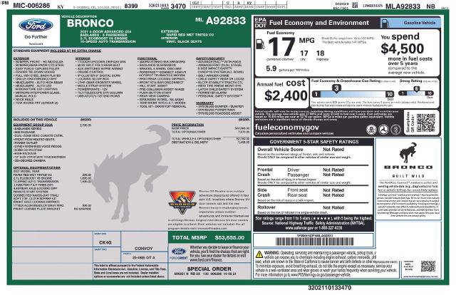 Certified 2021 Ford Bronco Badlands AWD/4WD image 11