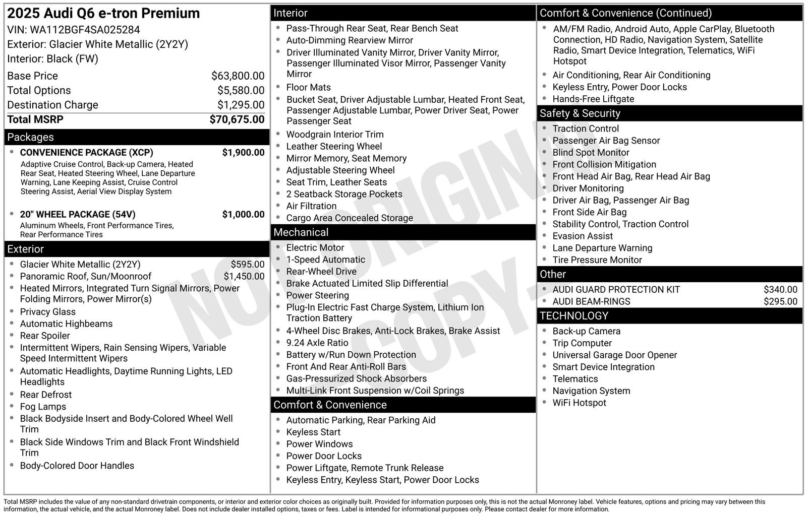 Certified 2025 Audi Q6 e-tron Premium w/ Convenience Package image 32