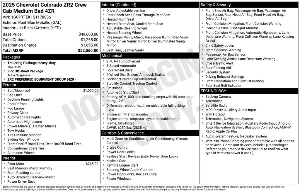 Used 2025 Chevrolet Colorado ZR2 AWD/4WD image 10