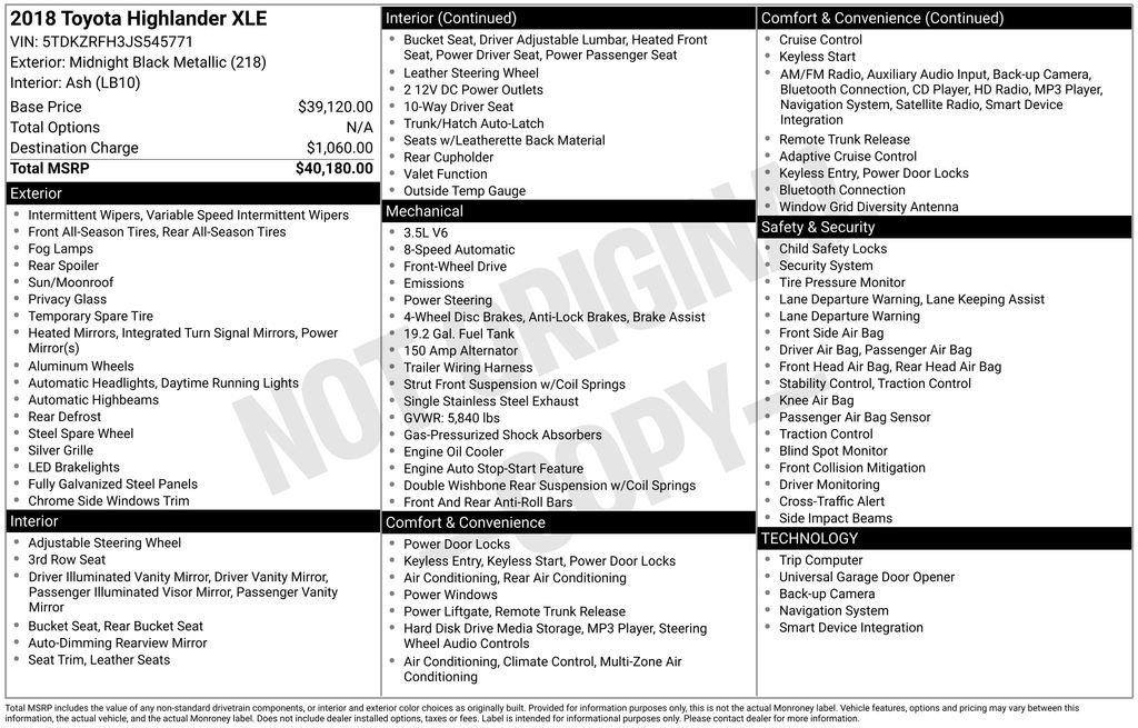 Used 2018 Toyota Highlander XLE image 4