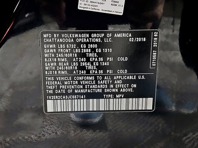 Used 2018 Volkswagen Atlas SEL FWD image 29