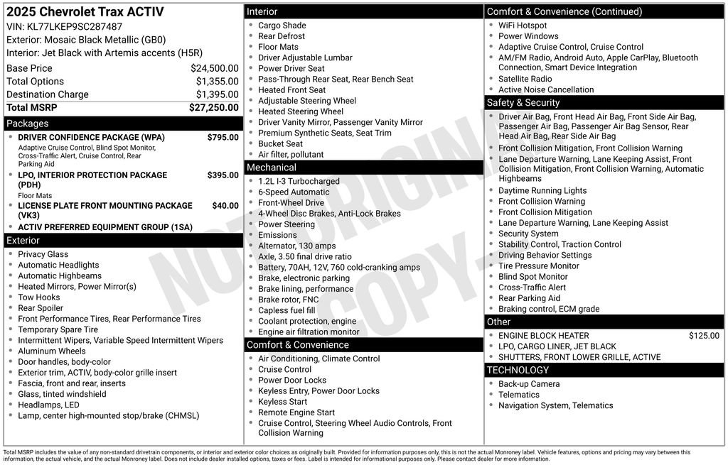 Used 2025 Chevrolet Trax ACTIV w/ Driver Confidence Package image 40