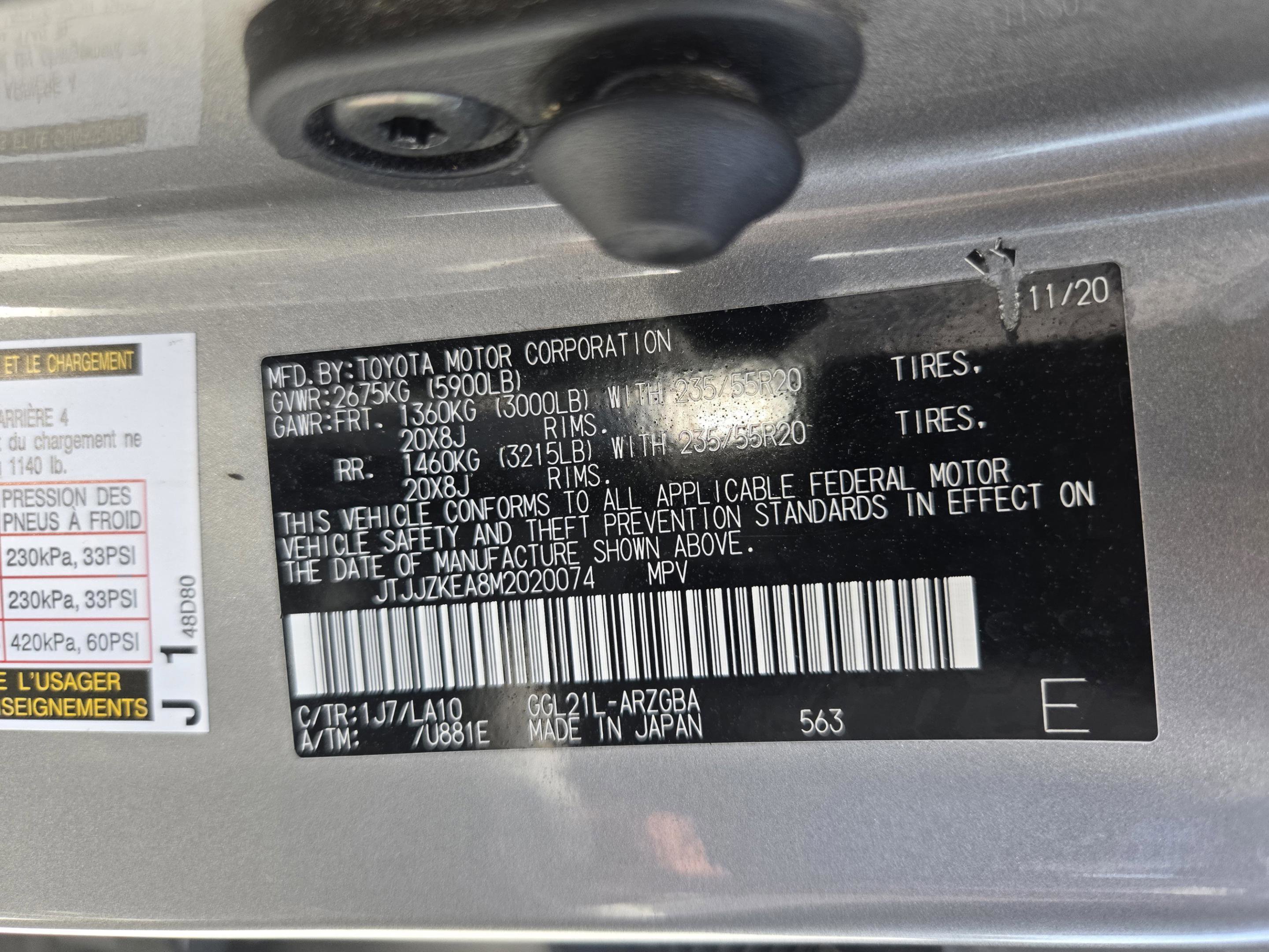 Certified 2021 Lexus RX 350L Luxury w/ Accessory Package FWD image 11