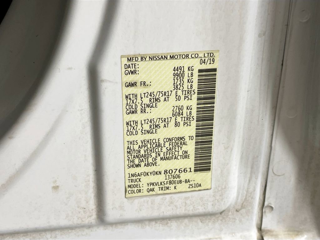 Used 2019 Nissan NV 3500 SL w/ Back Door Glass Package image 25