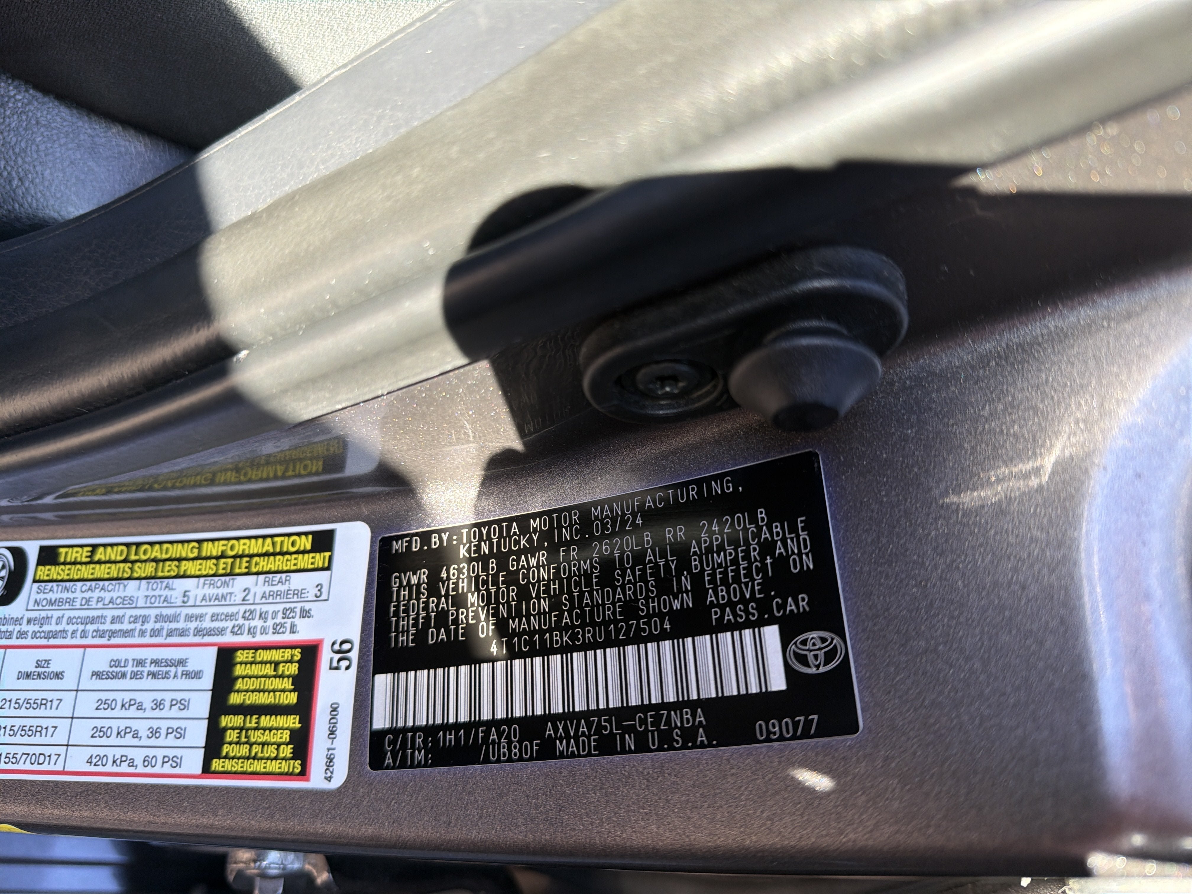 Used 2024 Toyota Camry LE AWD/4WD image 24