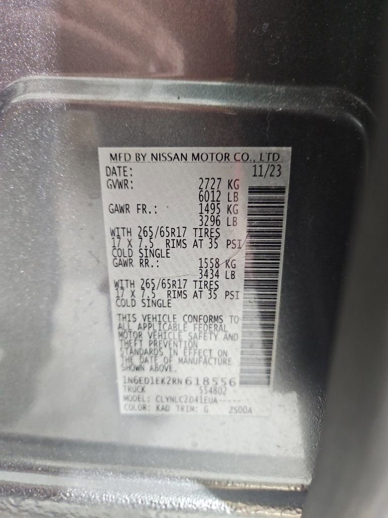 Certified 2024 Nissan Frontier SV w/ SV Convenience Package image 30