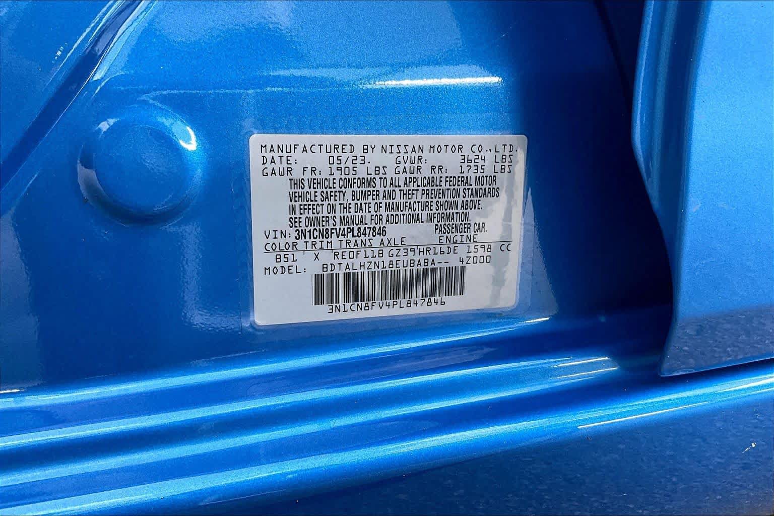 Certified 2023 Nissan Versa SR w/ Trunk Package FWD image 33