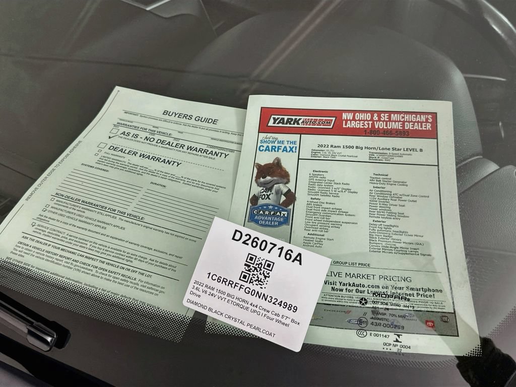 Certified 2022 RAM 1500 Big Horn AWD/4WD image 14