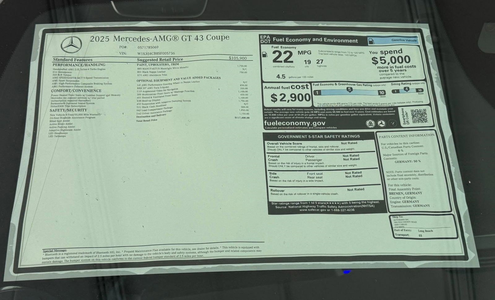 New 2025 Mercedes-Benz AMG GT 43 image 32