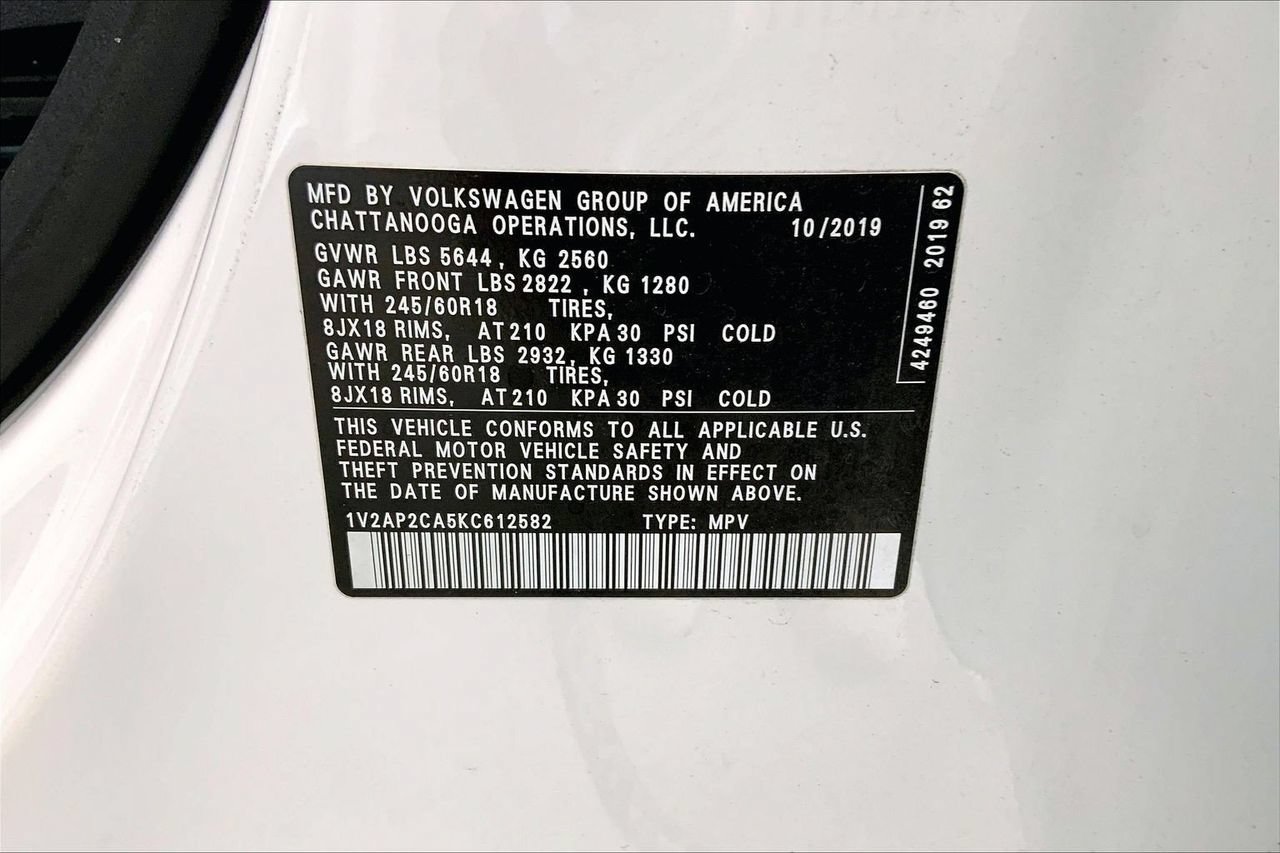 Used 2019 Volkswagen Atlas S FWD image 8