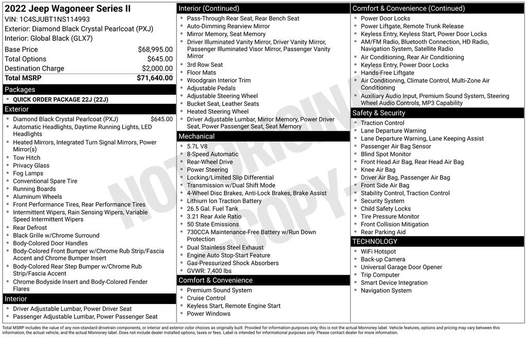 Used 2022 Jeep Wagoneer Series II image 37