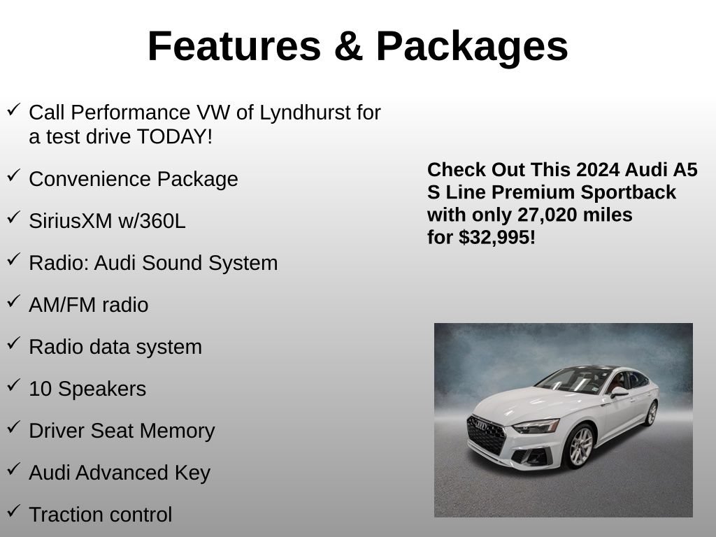 Used 2024 Audi A5 2.0T Premium w/ Convenience Package AWD/4WD image 4