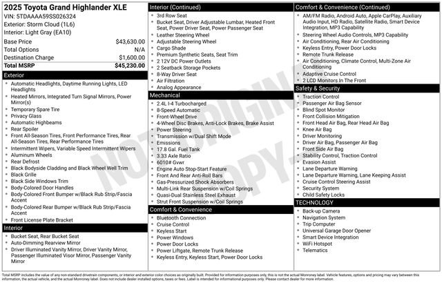 Used 2025 Toyota Grand Highlander FWD image 31