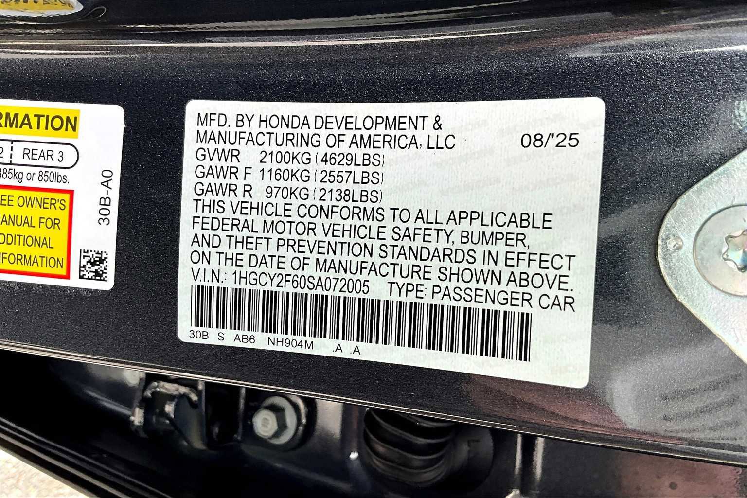 New 2025 Honda Accord EX-L image 14