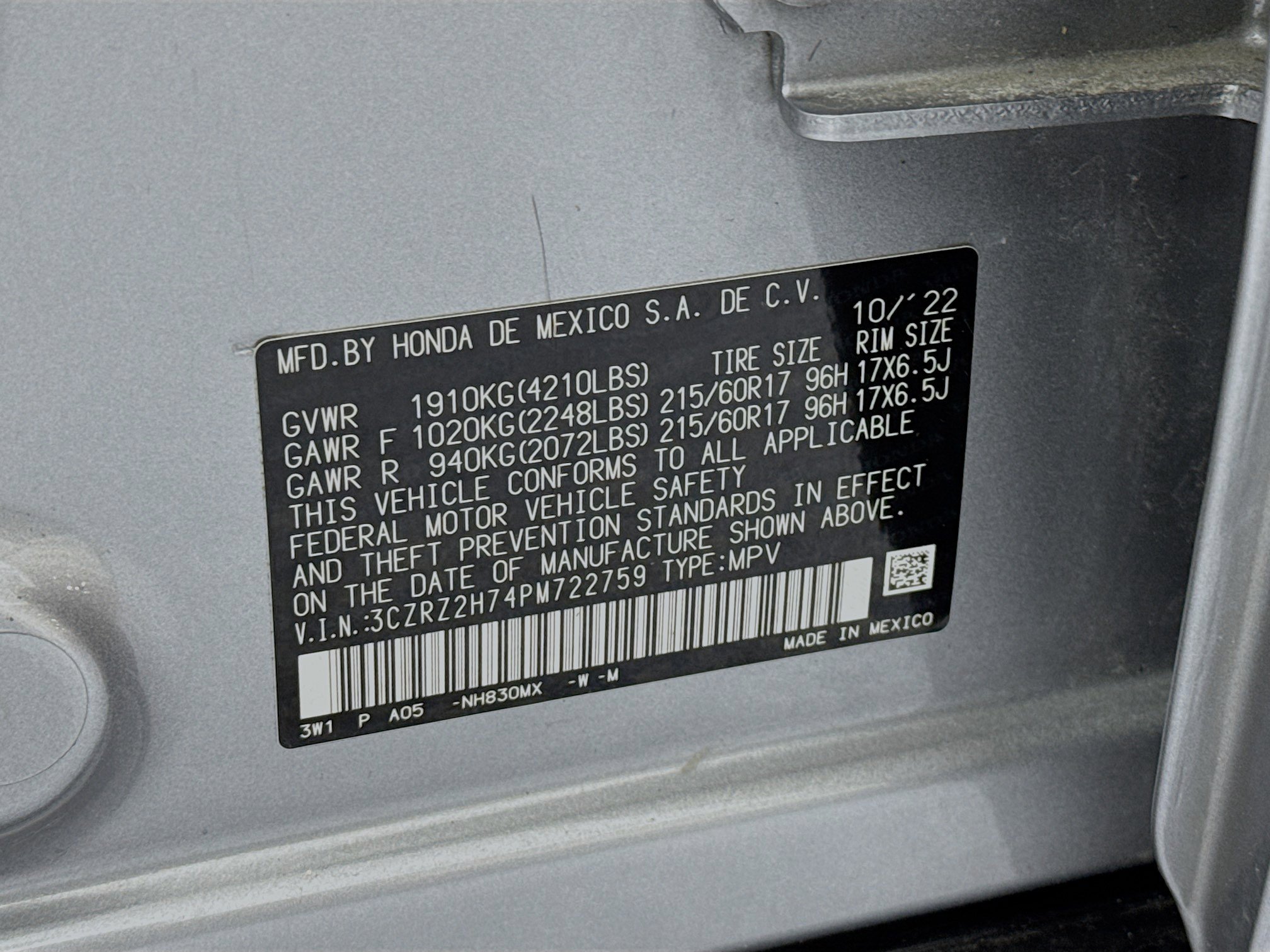 Certified 2023 Honda HR-V EX-L image 31