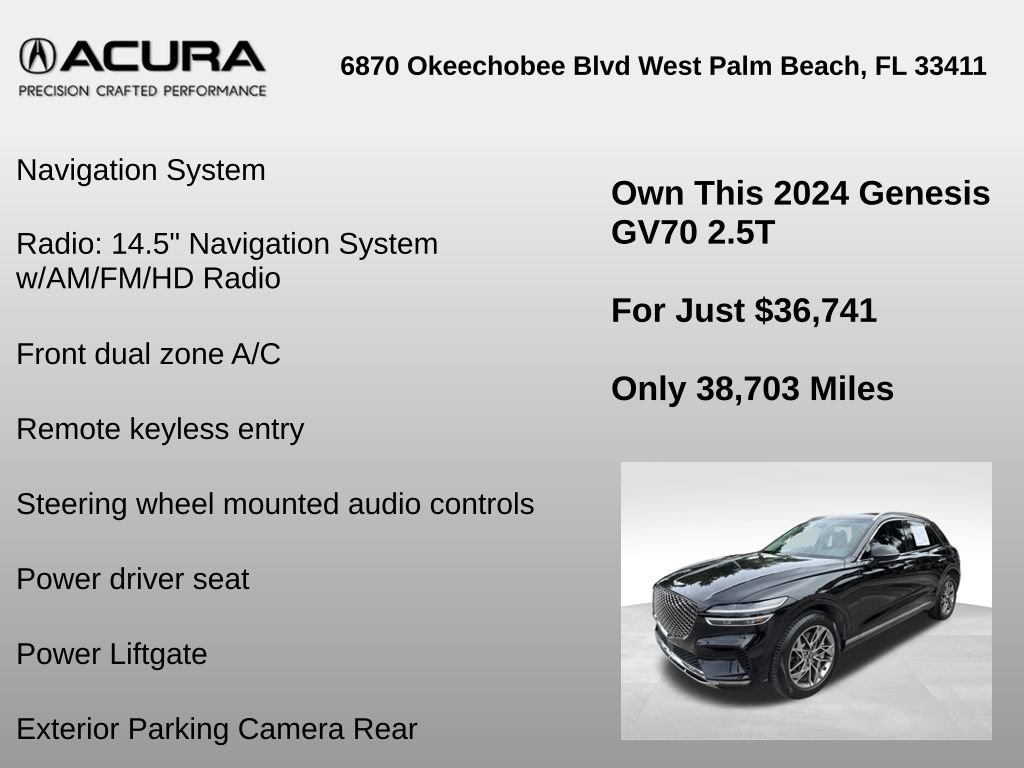 Used 2024 Genesis GV70 2.5T AWD/4WD image 6