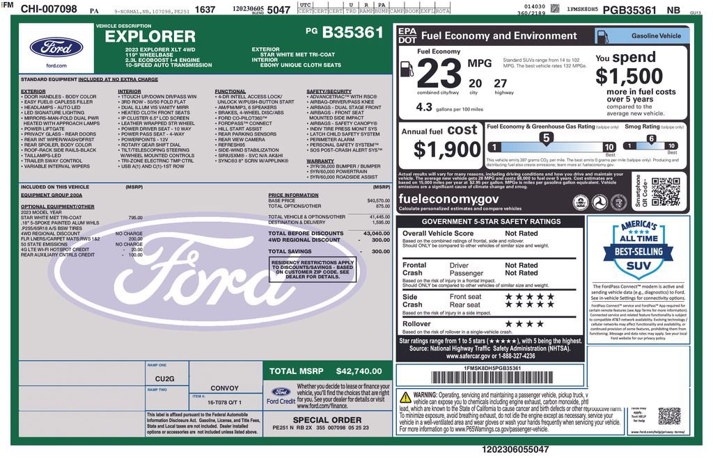 Used 2023 Ford Explorer XLT AWD/4WD image 15