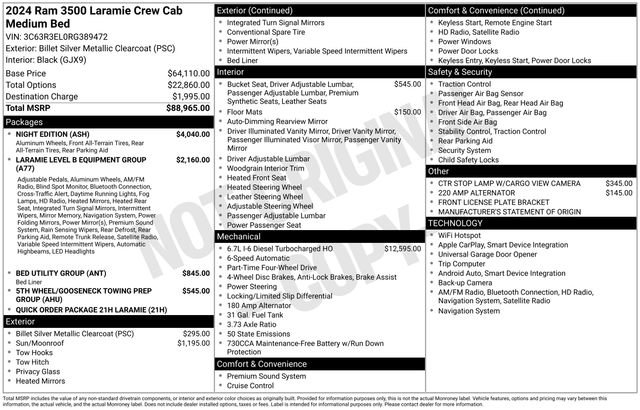 Used 2024 RAM 3500 Laramie w/ Night Edition image 3