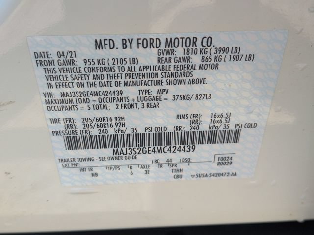 Used 2021 Ford EcoSport SE w/ SE Convenience Package FWD image 38